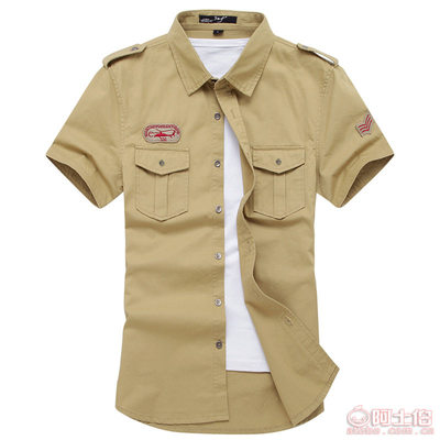 中山沙溪木蘭制衣廠 新款純棉男士休閑翻領短袖襯衫1905的OEM貼牌定制之道